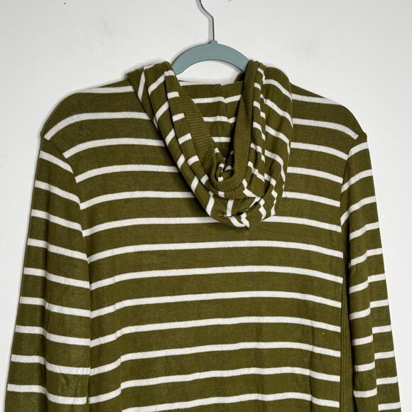Market & Spruce Blakely Zip Up Hooded Brushed Knit Sweatshirt Green NWT Medium - Picture 7 of 10